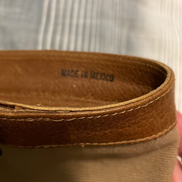 Frye Paige Short Buckle leather and canvas ankle boots - Picture 4 of 6